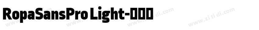 RopaSansPro Light字体转换